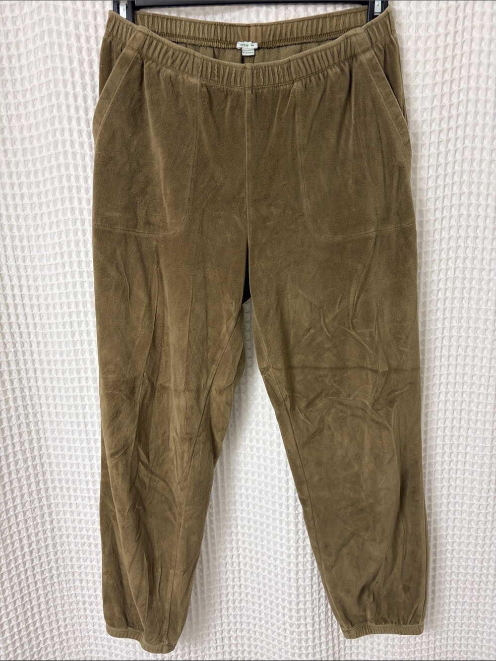 Aerie Velour Jogger Pants Olive Green Medium
